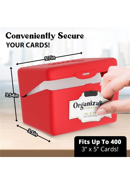 3x5 Indeks Kartı Tutucu Flaş Kartlar, Kartvizitler, 4 Renk (Yurt Dışından) fiyatları