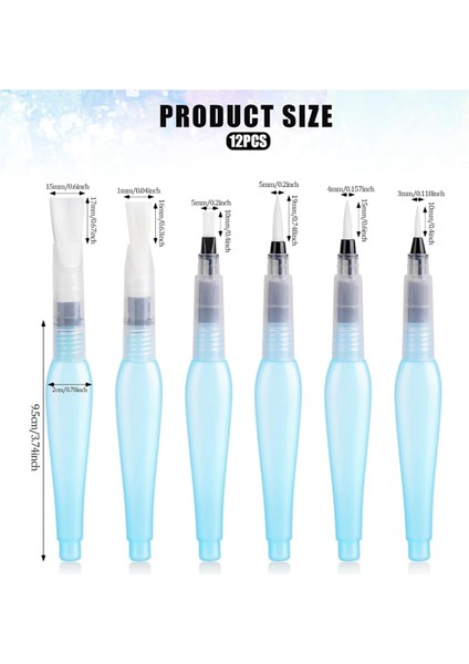 12 Paket Yeniden Doldurulabilir Suluboya Kalemleri Suluboya Fırçası Kalemleri Su Fırçası (Yurt Dışından) modelleri