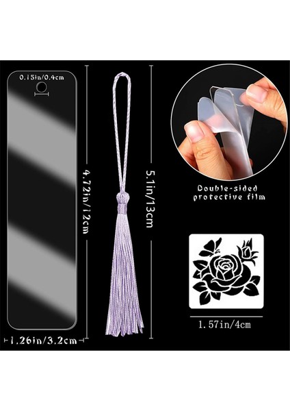 Boş Akrilik Ayraç Seti, Çiçek Stili Desen Şablonu (Yurt Dışından) fiyatları