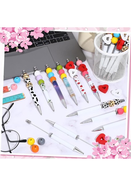 24 Adet Süblimasyon Boncuklu Tükenmez Kalemler Metalik Siyah Mürekkep Kalemler (Yurt Dışından) fiyatları