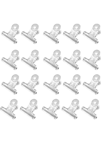 100 Adet Plastik Bulldog Klipsleri, Ev, Ofis Kullanımı Için Menteşe Klipsleri Şeffaf (Yurt Dışından)