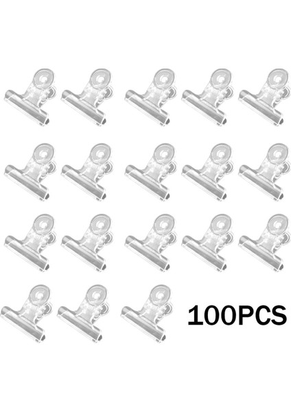 100 Adet Plastik Bulldog Klipsleri, Ev, Ofis Kullanımı Için Menteşe Klipsleri Şeffaf (Yurt Dışından) fiyatları