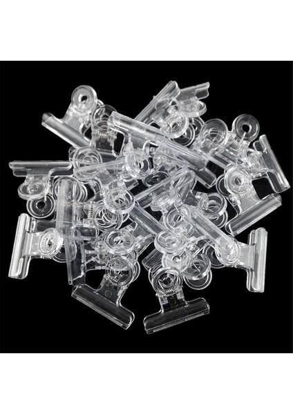 100 Adet Plastik Bulldog Klipsleri, Ev, Ofis Kullanımı Için Menteşe Klipsleri Şeffaf (Yurt Dışından) fırsatları