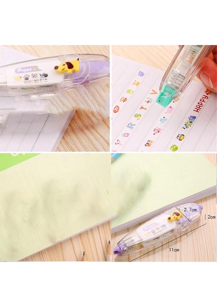 6 Adet Dıy Sevimli Hayvanlar Pres Tipi Dekoratif Kalem, Düzeltme Bandı (Yurt Dışından) fiyatları