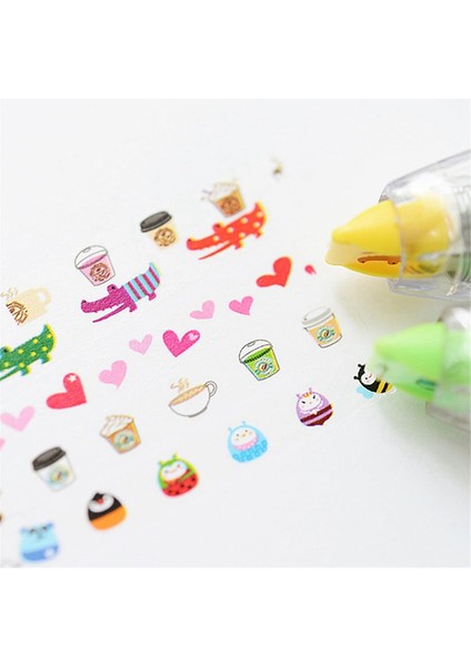 6 Adet Dıy Sevimli Hayvanlar Pres Tipi Dekoratif Kalem, Düzeltme Bandı (Yurt Dışından) modelleri