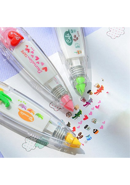 6 Adet Dıy Sevimli Hayvanlar Pres Tipi Dekoratif Kalem, Düzeltme Bandı (Yurt Dışından) indirimleri