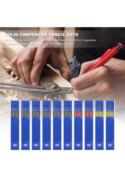 60 Adet 2.8 mm Masif Marangoz Kalem Seti Marangoz Kalem Yedekleri (Yurt Dışından) fırsatları