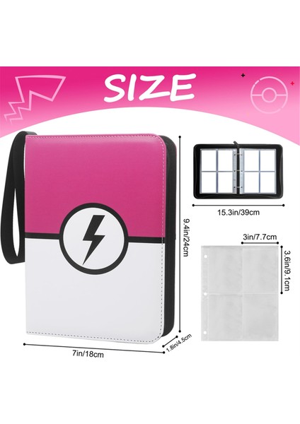 50 Çıkarılabilir Kılıflı Kart Albümü ile Ticaret Kartı Klasörü Gül Kırmızısı (Yurt Dışından) modelleri