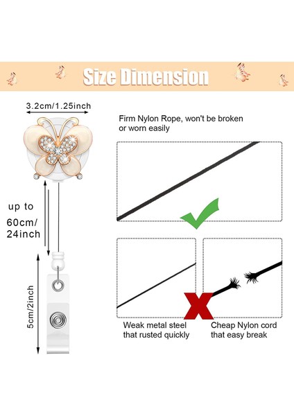 Gönüllü Hemşireler Için Klipsli 5 Adet Geri Çekilebilir Rozet Tutucu Makarası (Yurt Dışından) modelleri