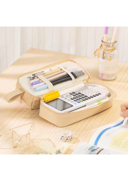 Büyük Kapasiteli Büyük Kalem Kutusu 2 Bölmeli Kahve (Yurt Dışından) modelleri