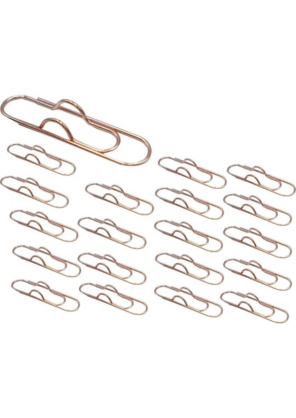 Çok Işlevli Metal Ataç ve Kalemlik, Gül Altın (20 Adet) (Yurt Dışından)