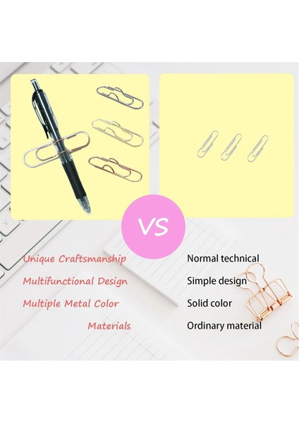 Çok Işlevli Metal Ataç ve Kalemlik, Gül Altın (20 Adet) (Yurt Dışından) indirimleri