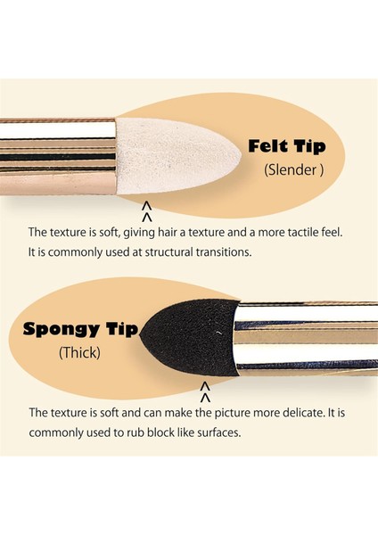 12 Adet Sketch Blending Sünger Kalemler, Çift Başlı, Yıkanabilir ve Tekrar Kullanılabilir (Yurt Dışından) fiyatları