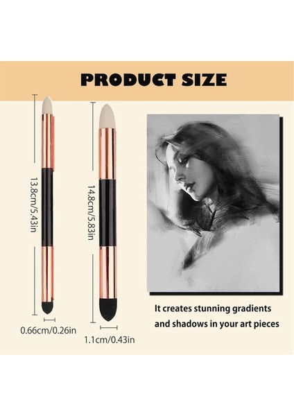 12 Adet Sketch Blending Sünger Kalemler, Çift Başlı, Yıkanabilir ve Tekrar Kullanılabilir (Yurt Dışından) fırsatları