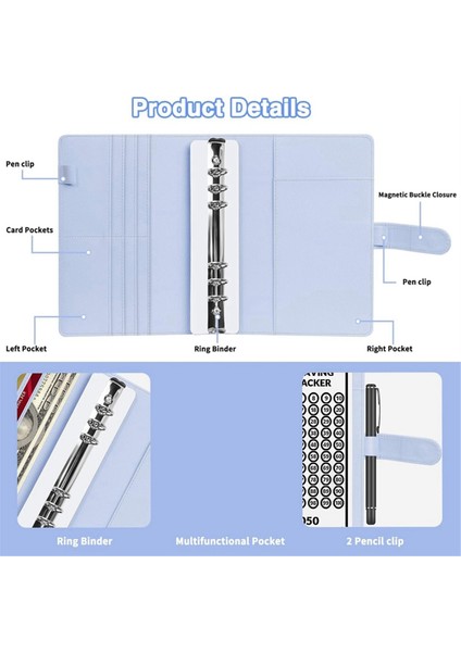100 Zarf Zorlu Klasör, A5 Para Tasarrufu Bütçe Klasörü Mavi (Yurt Dışından) fırsatları