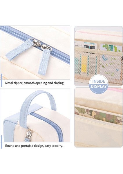 Saplı Büyük Kapasiteli Kalem Kutusu-Açık Mavi (Yurt Dışından) fırsatları