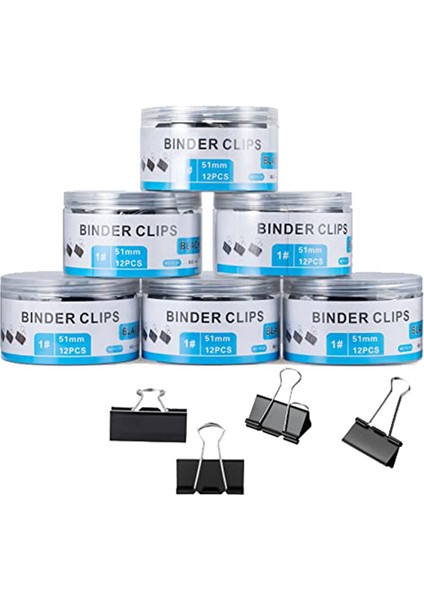 72 Adet Ekstra Büyük Dosya Klipsleri 2 Inç Kağıt Klipsleri Bağlama Klipsi (Yurt Dışından)