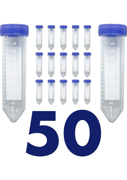 Bilimsel Konik Santrifüj Tüpleri 50ML, [50 Paket] Plastik Test Tüpü (Yurt Dışından) indirimleri