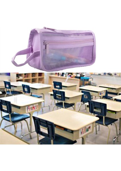 Mesh Görünür Taşınabilir Çift Katmanlı Saklama Çantası (Yurt Dışından) modelleri