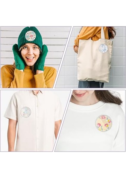 10 Set Düğme Yapımı Boş Düğmeler Şeffaf Düğme Pinleri (Yurt Dışından) indirimleri