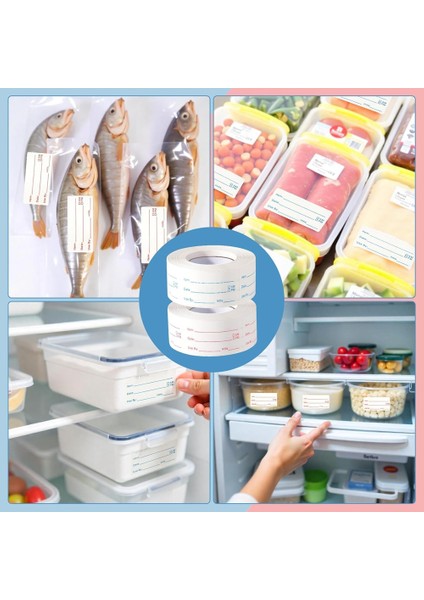 4 Rulo 2000 Parça Çıkarılabilir Dondurucu Etiketleri, 1 x 2 Inç Gıda Etiketleri (Yurt Dışından) fırsatları