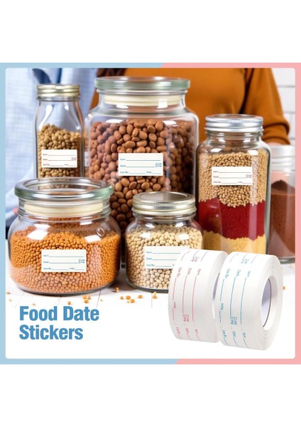 4 Rulo 2000 Parça Çıkarılabilir Dondurucu Etiketleri, 1 x 2 Inç Gıda Etiketleri (Yurt Dışından) indirimleri