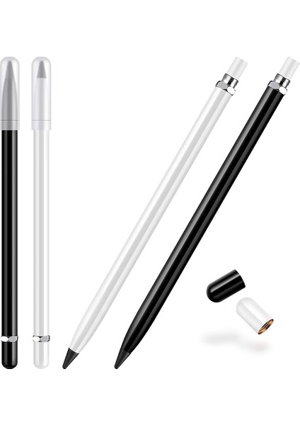 4 Parça Metal Mürekkepsiz Kalem Metalik Yazma Kalemi Çocuklar ve Yetişkinler Için A (Yurt Dışından)
