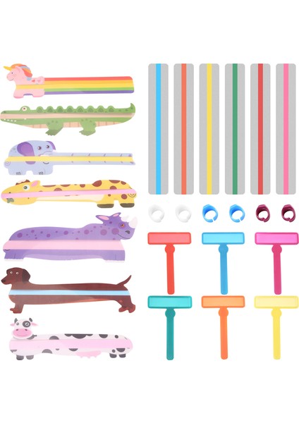 25 Parça Disleksi Çocuklar Için Okuma Şeritleri Hayvan Takip Cetvelleri (Yurt Dışından) fiyatları