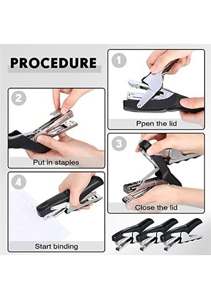 3 Parça Ağır Hizmet Pense Zımba Ofis Zımba Siyah (Yurt Dışından) fiyatları