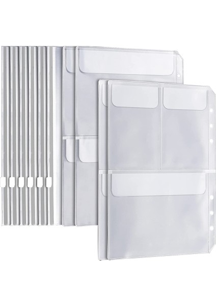 20 Adet A5 6 Halkalı Dosya Cebi 3 Tip Zarf, Fermuarlı Kapatma Fatura (Yurt Dışından)