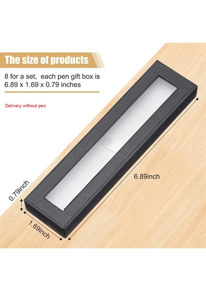 16 Adet Boş Kalem Hediye Kutusu Siyah Karton Kutu Şeffaf Pencereli (Yurt Dışından) fiyatları