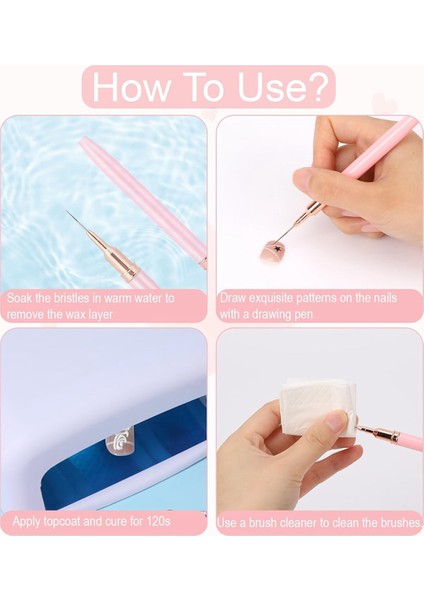 Tırnak Sanatı Liner Fırçaları, 5 Parça Boyama Tırnak Sanatı Fırça Seti Çizim Aracı (Yurt Dışından) fırsatları