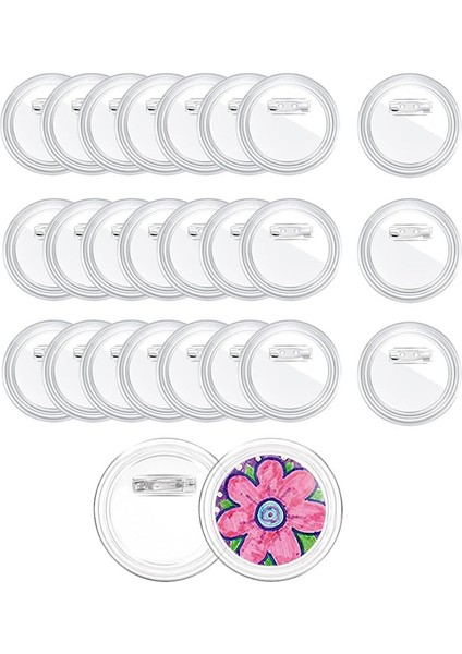 Akrilik Düğme Pinleri Şeffaf Plastik Düğme Rozetleri Pin El Sanatları Düğmesi (Yurt Dışından) fiyatları