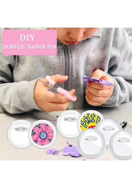 Akrilik Düğme Pinleri Şeffaf Plastik Düğme Rozetleri Pin El Sanatları Düğmesi (Yurt Dışından) modelleri