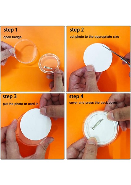 Akrilik Düğme Pinleri Şeffaf Plastik Düğme Rozetleri Pin El Sanatları Düğmesi (Yurt Dışından) indirimleri
