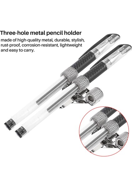 6 Adet Paslanmaz Çelik Gümüş 3 Delikli Kalemlik Evde Defter Için (Yurt Dışından) fiyatları