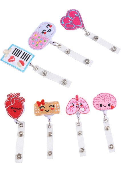 8 Parça Keçe Geri Çekilebilir Rozet Makaraları, Temalı Rozet Tutucular Hediye (Yurt Dışından) fırsatları