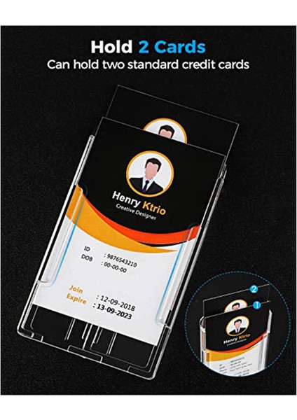 Başparmak Yuvası Tasarımına Sahip 2 Adet Dikey Sert Plastik Rozet Tutucu (Yurt Dışından) fiyatları