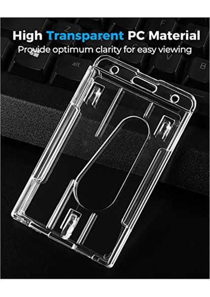 Başparmak Yuvası Tasarımına Sahip 2 Adet Dikey Sert Plastik Rozet Tutucu (Yurt Dışından) fırsatları