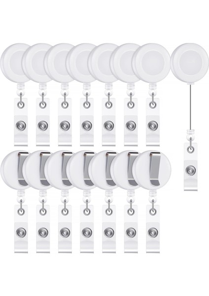 100 Adet Geri Çekilebilir Rozet Makarası Klipsleri Kimlik Kartı Tutucu Makarası,c (Yurt Dışından)