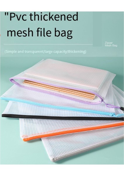 12 Adet A4 Plastik Fermuarlı Cüzdanlar A4 Fermuarlı Çantalar Klasörler File Dosya Çantaları (Yurt Dışından)