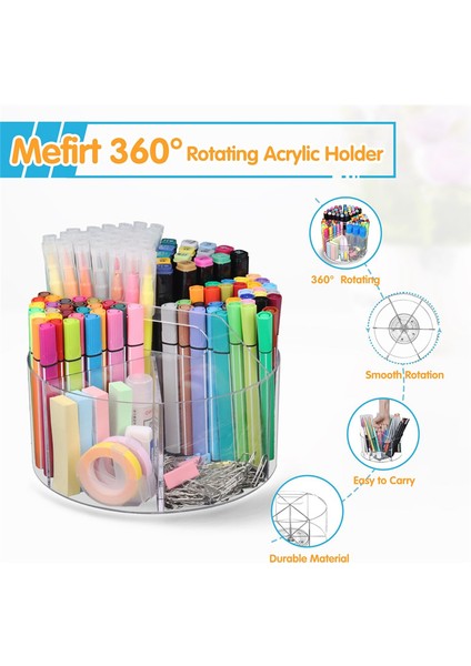 Akrilik Kalemlik, Masa Için 360 Derece Kalem Düzenleyici (Yurt Dışından) modelleri