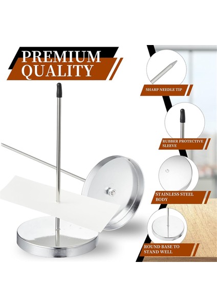 12 Adet Fiş Tutucu Spike 5.5 Inç Paslanmaz Çelik Bilet Kesici (Yurt Dışından) modelleri