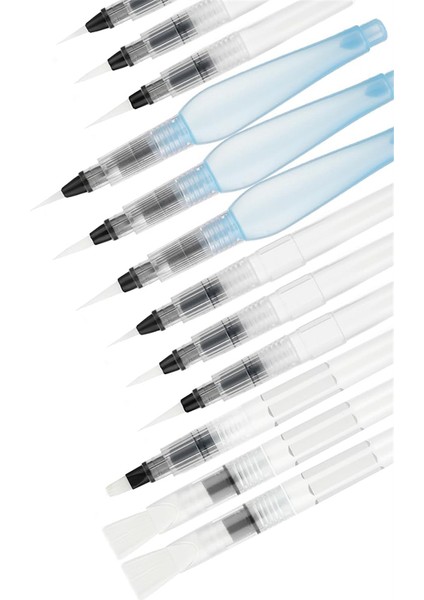 12 Adet Suluboya Fırça Kalemleri, Yeniden Doldurulabilir Su Fırça Kalemleri (Yurt Dışından)