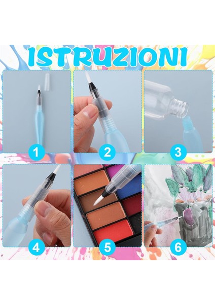 12 Adet Suluboya Fırça Kalemleri, Yeniden Doldurulabilir Su Fırça Kalemleri (Yurt Dışından) modelleri