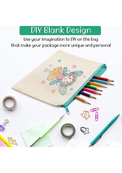 15 Paket Boş Dıy Fermuarlı Çantalar Makyaj Kozmetik Tuvalet Malzemeleri Kırtasiye (Yurt Dışından) indirimleri