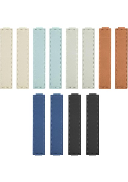 12 Adet Elastik Defter Bant Tutucular Pu Deri Ayarlanabilir Kalem (Yurt Dışından)