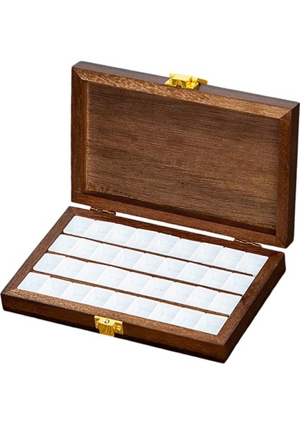 Suluboya Boya Kutusu Ahşap Boş Palet Kutusu Katlanır Boya 36 Izgara (Yurt Dışından)