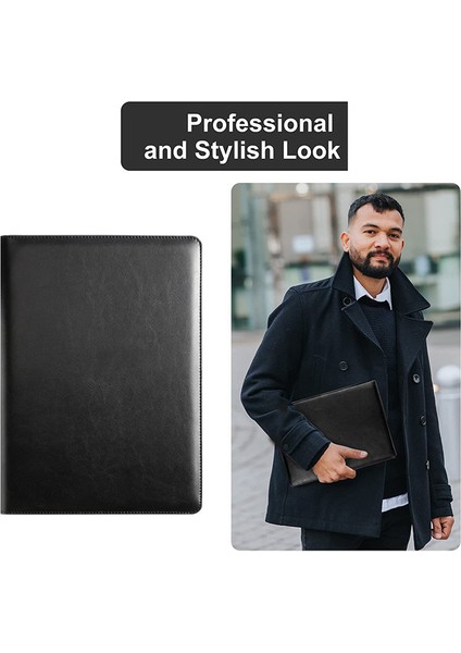 A4 Boyutunda Panolu Portföy Klasörü Siyah Erkek Kadın Iş (Yurt Dışından) modelleri