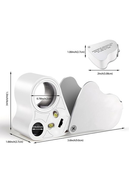30X 60X Kuyumcular Loupe, Işıklı Kuyumcular Göz Büyüteç, Taşlar Için Parlak LED Işık ile Katlanabilir Takı Büyüteçleri (Yurt Dışından) fiyatları